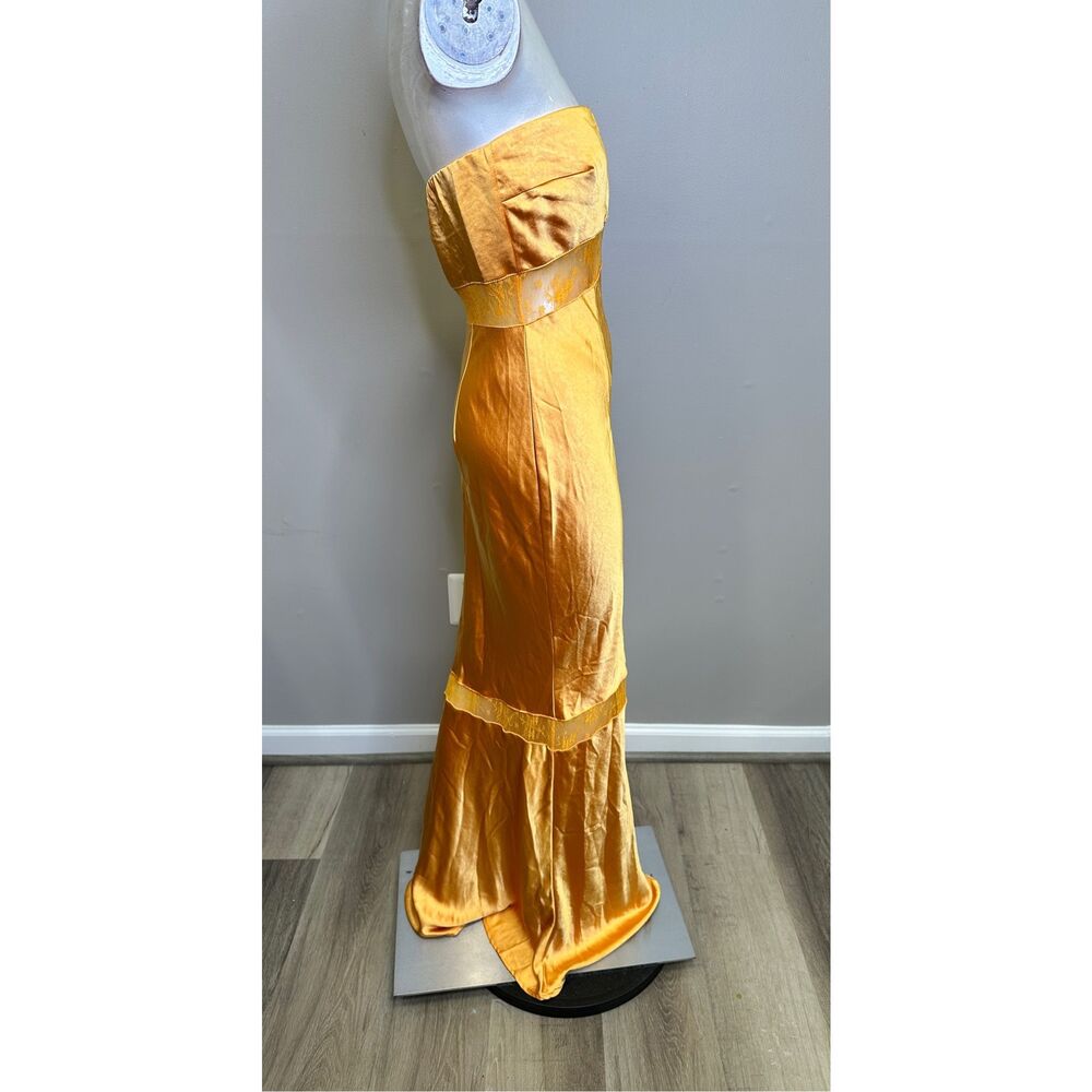 RUNAWAY THE LABEL MALROSE STRAPLESS DRESS ORANGE SIZE XL $130 - Picture 8 of 10